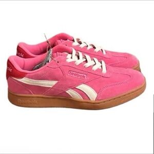 Reebok Forte Lounger Coral Pink Suede Sneakers